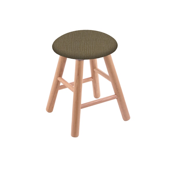 Oak Vanity Stool, Natural Finish, Rein Coffee Seat